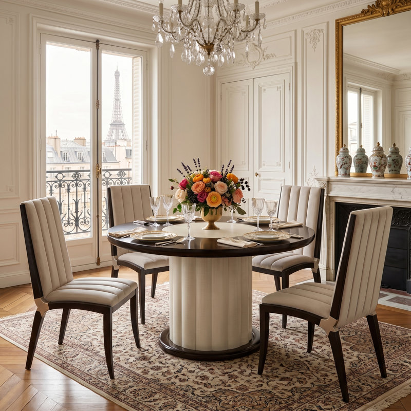 Paris Chic 4-Person Round Dining Room Set
