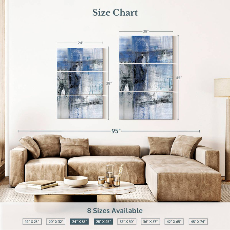 Avery Reflections In Indigo, H 38 po x l 24 po