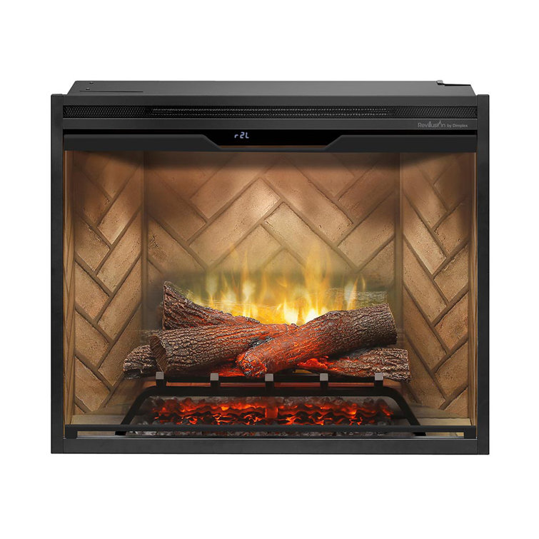 Dimplex 30" Revillusion Herringbone Firebox with Glass Front, Plug Kit & Trim Kit
