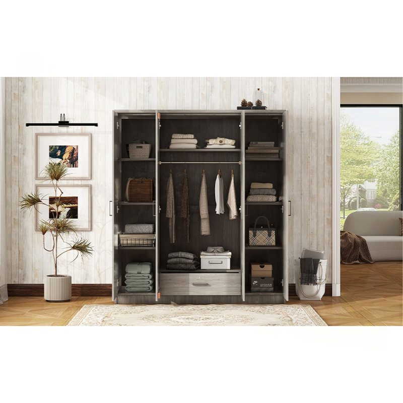 Armoire 4 portes avec 1 tiroir