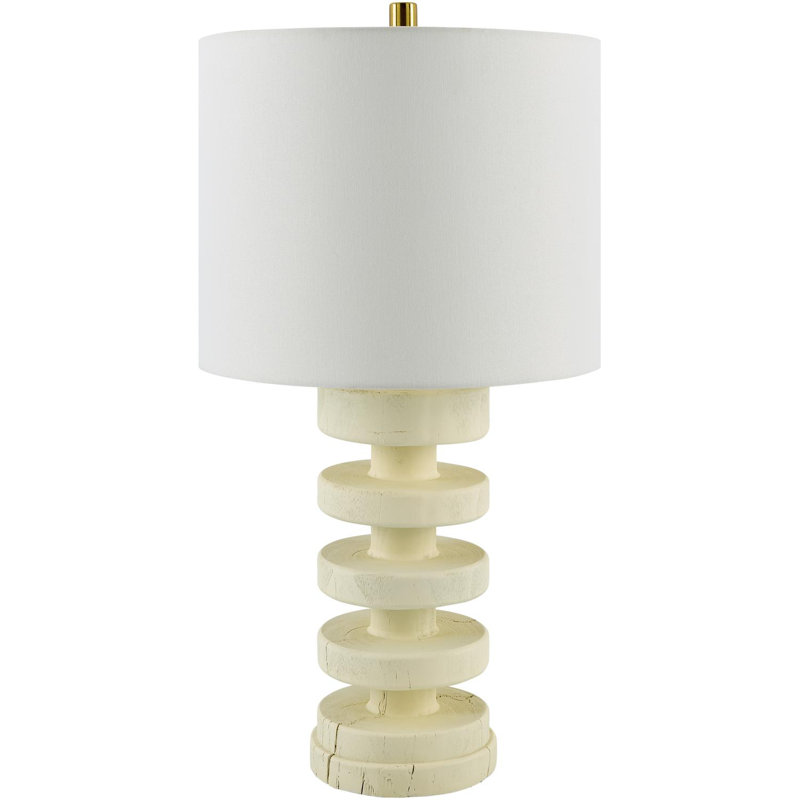 Lampe de table Saro, Crème, crème
