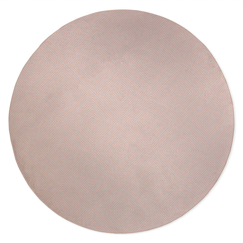 Eye Chev Non-Slip Outdoor Rug, Round 5'