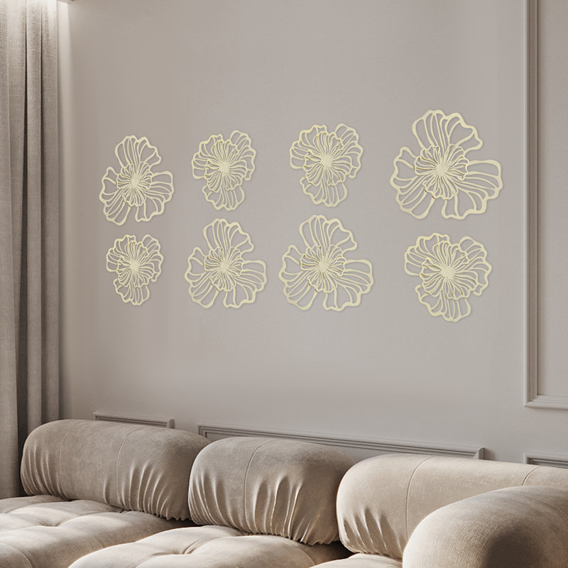 7-Piece Metal Wall Decor, Gold