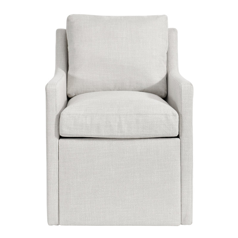 26" Wide Modern Upholstered Fabric Armchair Dining Chair, 6