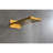 Gold Brass Shower Featuring High Rectangular Head And Handheld System With 2 3-Mode -