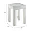 Table de bout en miroir et faux diamants