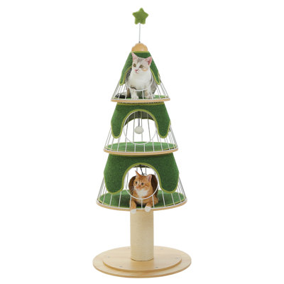 Christmas Tree Tall Cat Scratching Board