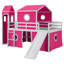 Lit mezzanine double avec tente coulissante et tour-442672555