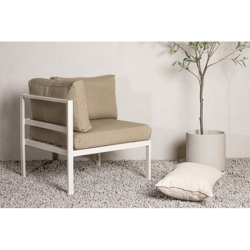 Fayas Outdoor Lounge Chair, Beige
