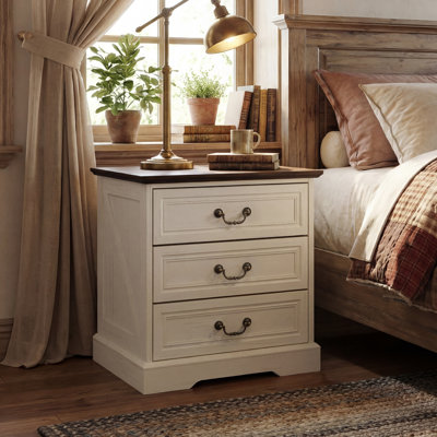 3-Drawer Nightstand With Built-In Outlet