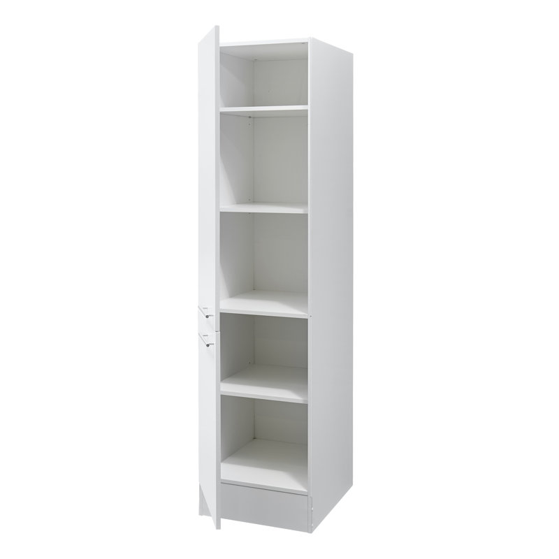 BBK Silver 200cmH x 50cmW x 57cmD Particleboard Ready-to-Assemble Corner Pantry/Tall Cabinet