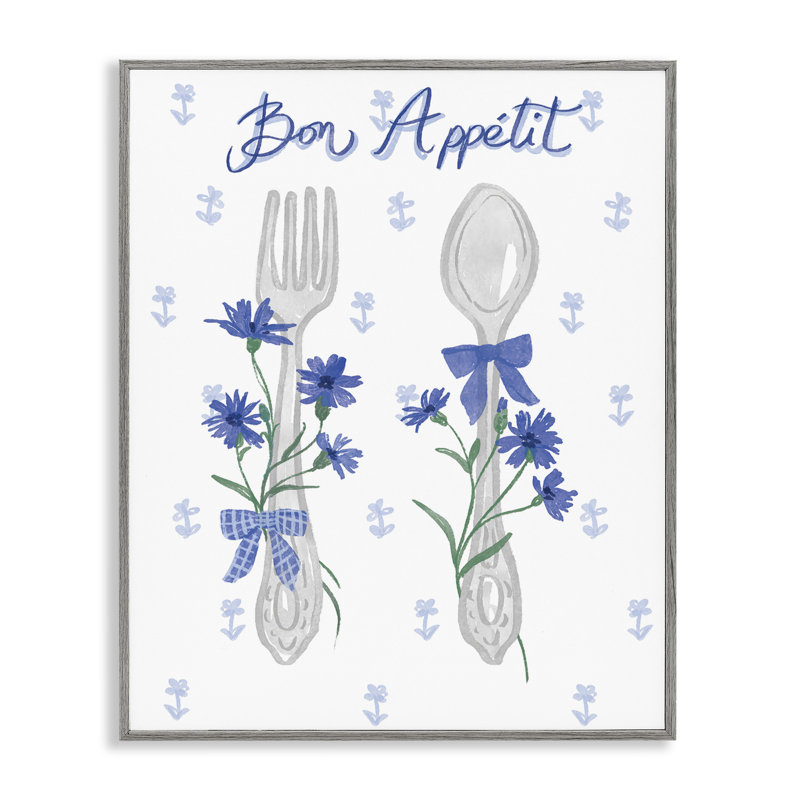 Argenterie Bon Appetit, estampe numérique encadrée par Ilis Avilés, Estampe numérique Farmhouse, H 30 po x l 24 po