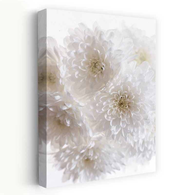Art contemporain, art contemporain abstrait fleur de chrysanthème, H 24 po x l 16 po