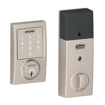 Escutcheon Single Cylinder Electronic Deadbolt with Bluetooth Capability