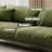 Green Velvet Standard Sofa cushion couch-108839973