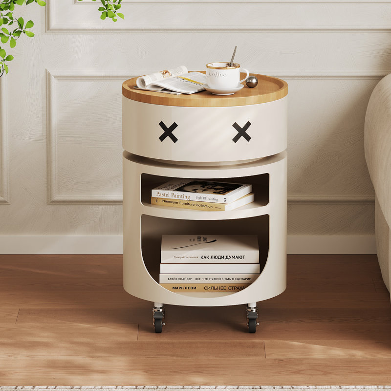 Table basse à 4 niveaux en fer avec roulettes