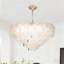 Lustre en cristal 11 niveaux à intensité variable en forme de feuille de lotus