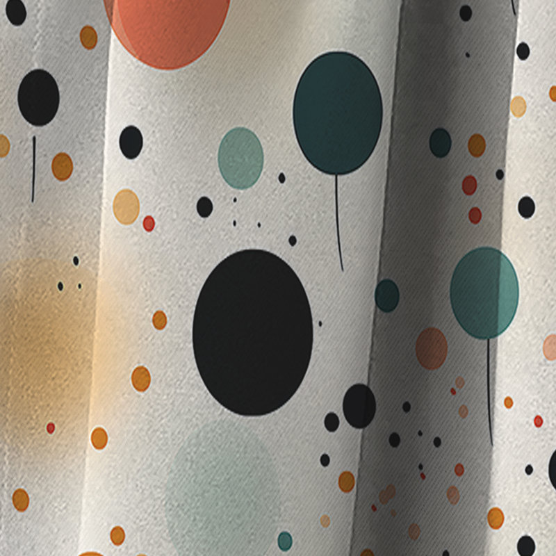 Motif à pois scandinave simplicité scandinave - rideau occultant - 1 panneau, L 52 po x L 90 po