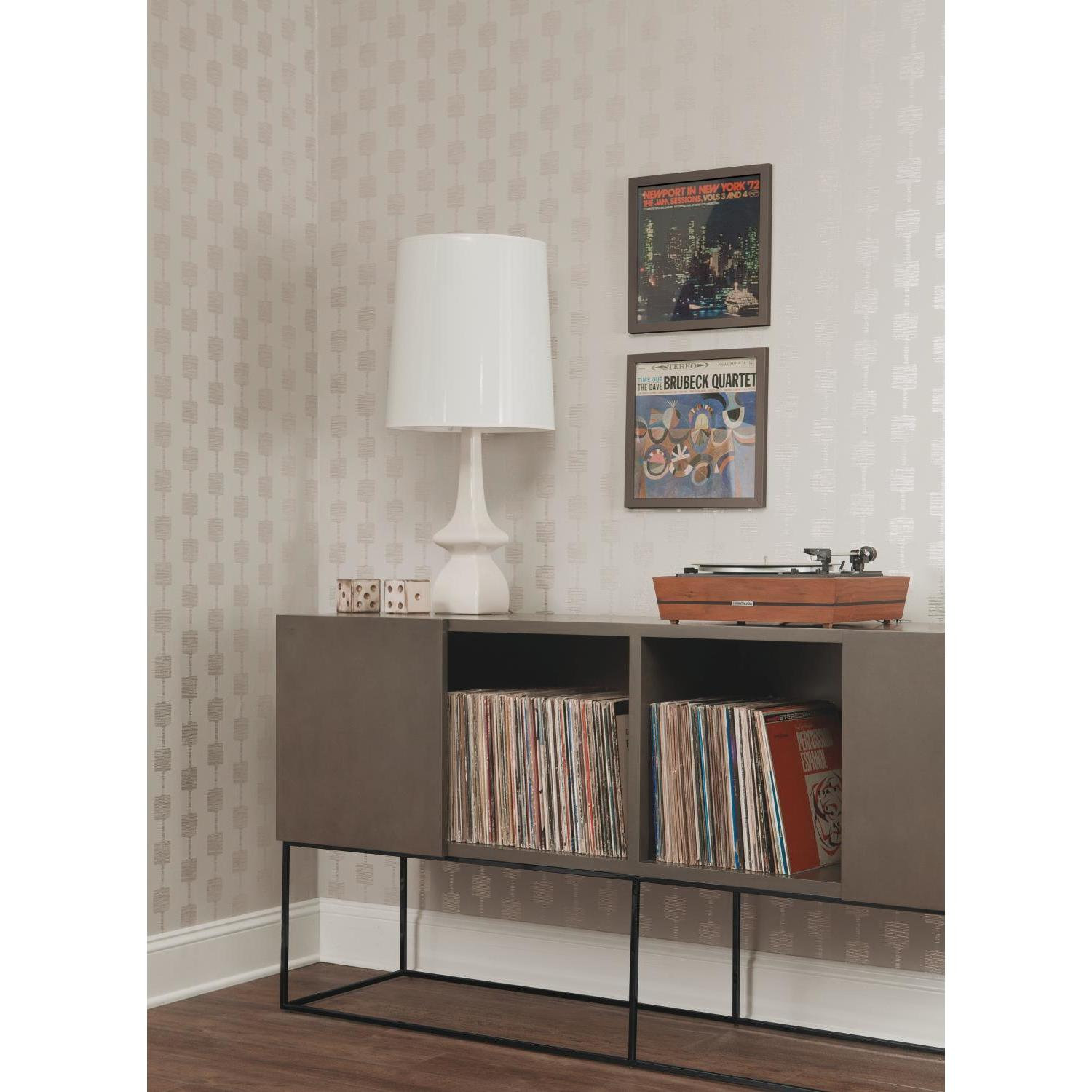 Boudin Modern Geometric Wallpaper, Taupe