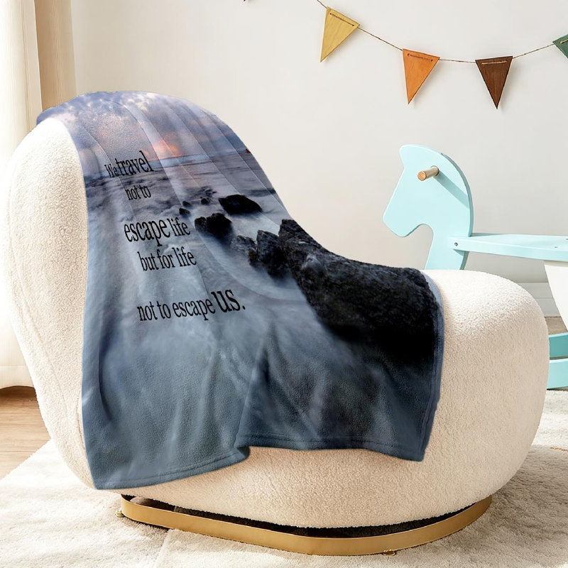 Jeté en flanelle bleue ultra douce, Jeté 30 po x 40 po