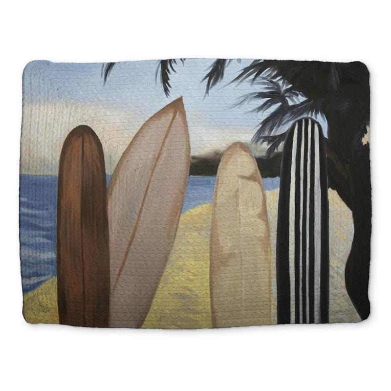 Coastal Surfboard Braided Placemat - Bedroom Home Decor