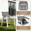  Ensemble repas 7 pièces rectangulaire avec fauteuils, trou de parasol, blanc et gris 7 pièces-132381101
