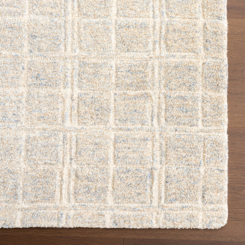 Camellia Checkered Wool Area Rug, Rectangle 8'6" x 11'6"
