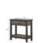 Table de chevet en bois massif de style rustique avec tiroir simple et tablette inférieure pour un espace fonctionnel