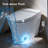 Smart Toilet Bidet Combo, Tankless Dual Flush 1/1.28 Gpf, Self-cleaning Nozzle & Foot Sensor Flush, Soft Close Seat With Night Light, Knob Control & Power Outage Flush, White