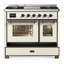 Majestic III Series 40 Inch Dual Fuel Range with 6 Sealed Burners, Griddle, in Mightnight Blue (Natural Gas, Chrome Trim)-765337245-765337246-765337247