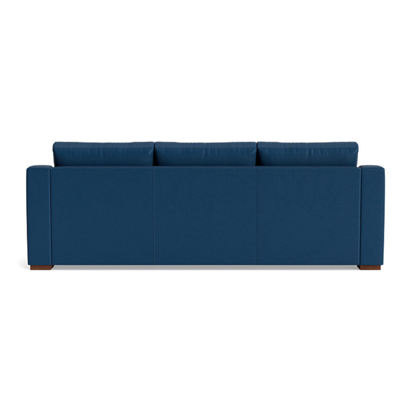 Lucca Sofa (95"), Bison Deep Blue Top Grain Leather