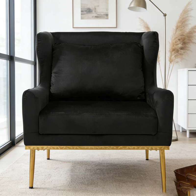 Chaise de lecture Modern, Noir