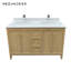 Meuble-lavabo double 54 po Aura avec plateau et dosseret en marbre d'ingénierie Aura-859022392