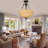  Elyce 3 - Light Vintage Tiffany Dimmable Urn / Bowl Chandelier