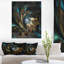 Fleur noire dorée moderne - art mural fleur fractale, impression avec fleur noire-18266811-33309510-116164185