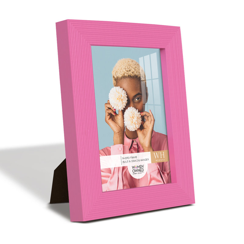 Ensemble de 2 cadres à photo simples en bois 3 po x 5 po noirs, 3 po x 5 po, Rose