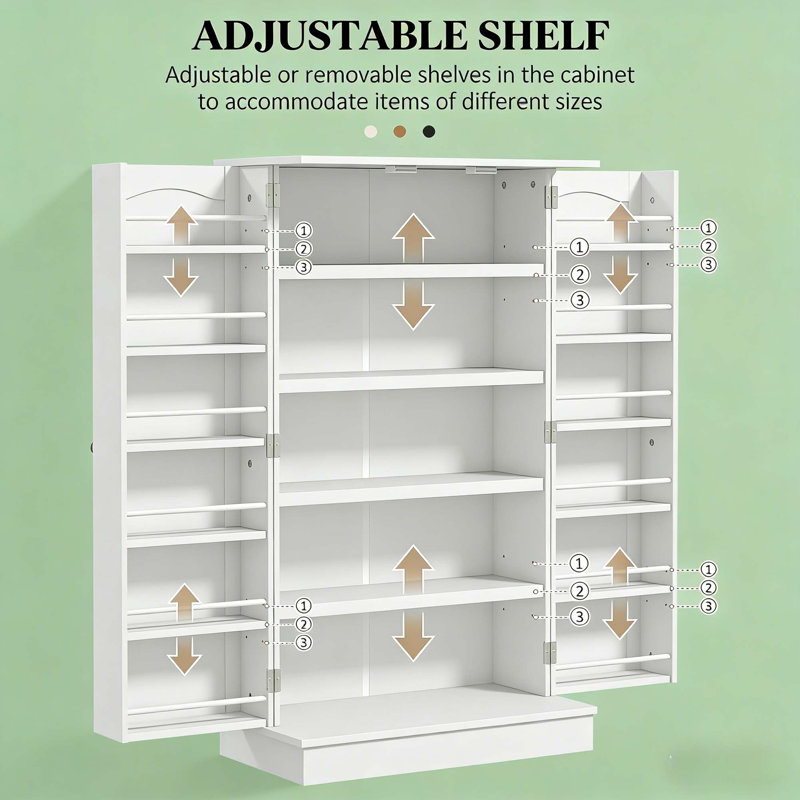 Armoire de rangement de style nordique avec sécurité anti-basculement et tablettes réglables