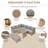 8 - Person Wicker Outdoor Sectional Sofa Set with Extendable Side Tables & Storage Bench – Weather Resistant Patio Conversation Set for Backyard, Poolside, Garden-1289411852