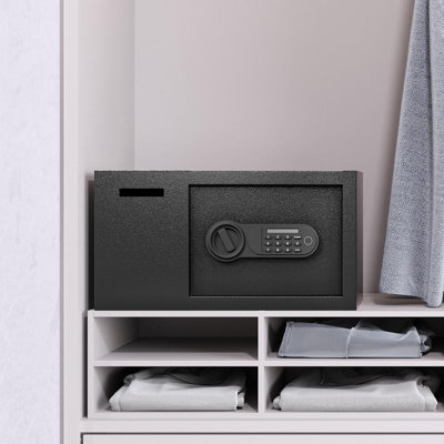 1.16 Cubic Feet Biometric Home Safe, Multi-function Safes,fingerprint Gun Safe Box,money Box For Jewellery Handgun Cash Valuables,perfect For Home/office/hotel/shop