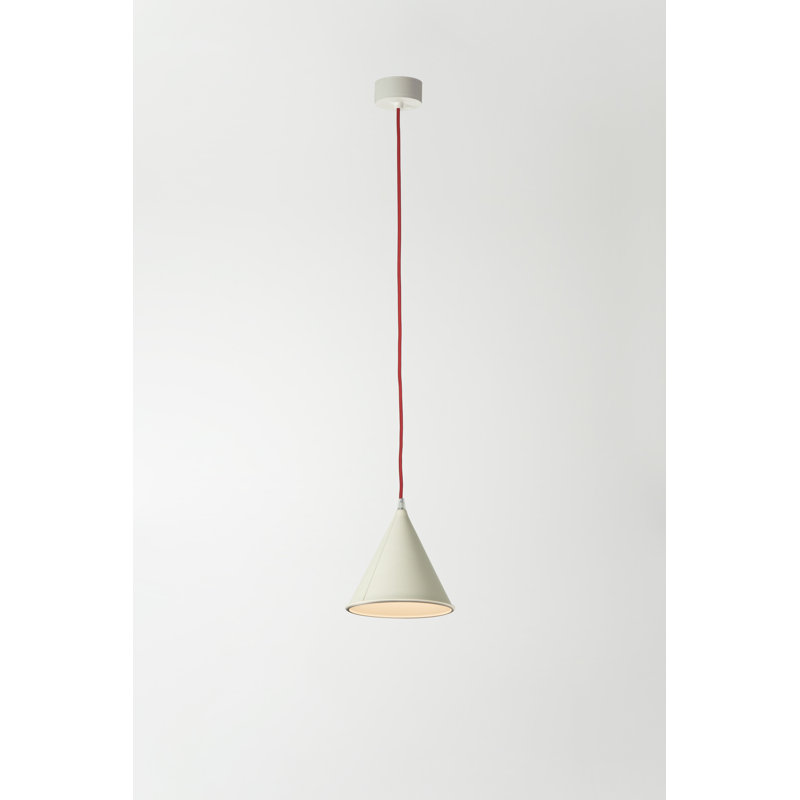 Be.pop 1-Light Cone Pendant, Red, White