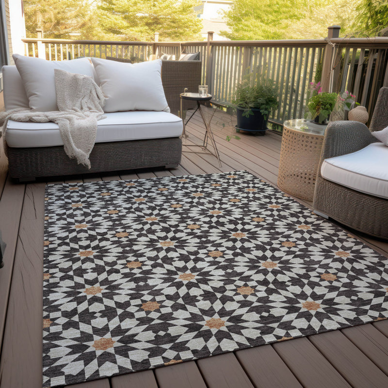 Tapis intérieur / extérieur avec envers antidérapant Withams, Rectangle 2 pi 6 po x 3 pi 10 po