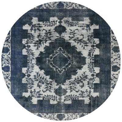 Tapis oriental ivoire / bleu