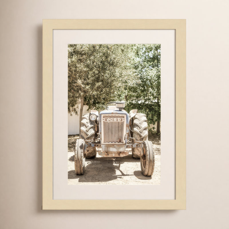 «Vintage Ford» par Daisey, impression sur bois encadrée, Brun, H 17 po x l 13 po