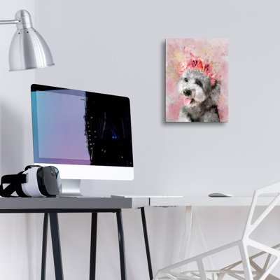 'Flower Crown Havanese 2' by Furbaby Affiliates Acrylic Glass Wall Art
