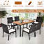 Buker Rectangular Metal Outdoor Dining Table With Umbrella Hole , 140cm cm W 75cm cm D