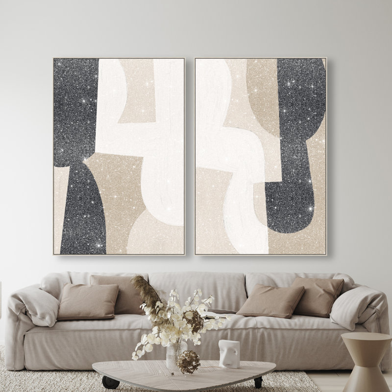 El Modernista Set Set by Oliver Gal, 37"H x 55"W, Silver Floater Frame