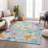 Machine Washable Indoor/Outdoor London ACN2262 Floral Rug-394984351