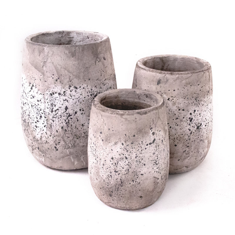 Hallen Stoneware Table Vase, 7.5" H x 6.5" W x 6.5" D