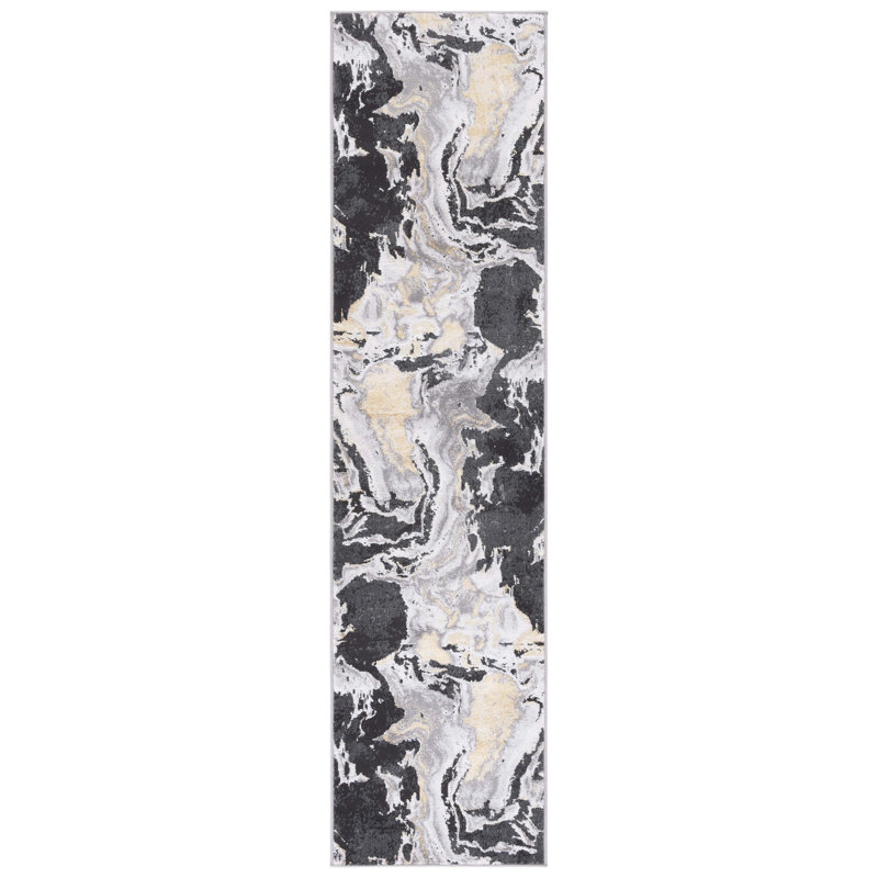 Amelia Performance Abstract Rug, Runner 2' x 8'