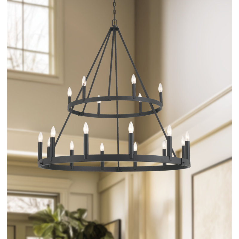 18 LIGHT CHANDELIER, Coal